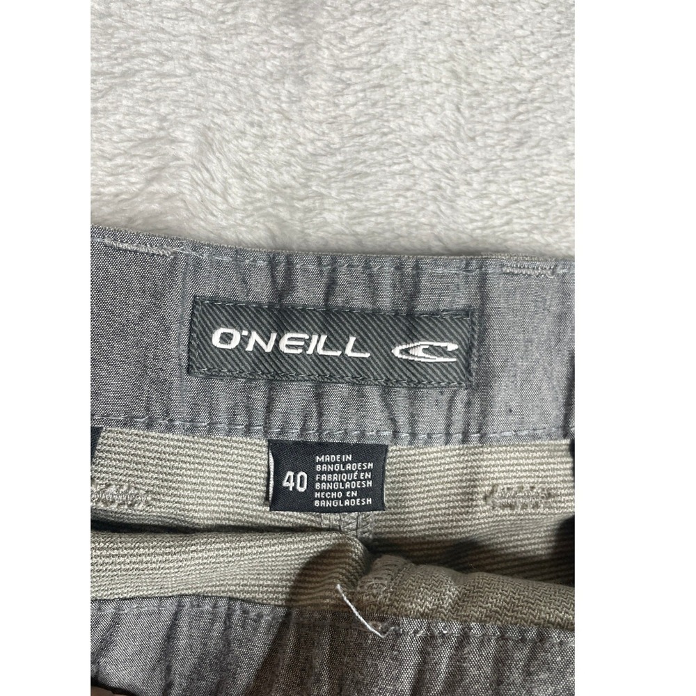 O'Neill Hybrid Shorts Mens 40 Grey Textured Flat Front Casual Surf Skate - Picture 10 of 11